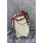 Bordo Sallantılı Alınlık Gelin Kına Tacı