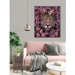 BORDO SANAT 50x60cm Leopar Dekoratif Duvar Kanvas Tablo