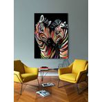 BORDO SANAT 50x70cm Zebra Dekoratif Duvar Kanvas Tablo
