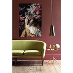 BORDO SANAT 50x75cm Kedi Dekoratif Duvar Kanvas Tablo