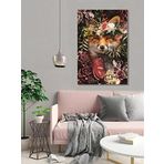 BORDO SANAT 50x75cm Tilki Dekoratif Duvar Kanvas Tablo