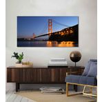 Bordo Sanat BRD-SNT-M-0239 80x40 cm Golden Gate Dekoratif Duvar Kanvas Tablo