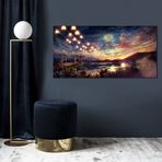Bordo Sanat BRD-SNT-M-0409 80x40 cm Havai Fişekler Dekoratif Duvar Kanvas Tablo