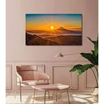 Bordo Sanat BRD-SNT-M-0441 80x40 cm Dağlar ve Günbatımı Dekoratif Duvar Kanvas Tablo