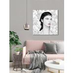 Bordo Sanat BRD-SNT-M-0510 50x50 cm Kadın Dekoratif Duvar Kanvas Tablo