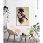 Bordo Sanat BRD-SNT-M-0523 50x75 cm Müzisyen Dekoratif Duvar Kanvas Tablo