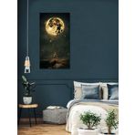 Bordo Sanat BRD-SNT-M-0977 60x110 cm Dolunay Dekoratif Duvar Kanvas Tablo