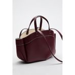 Bordo Shopper Kadın Tote El Ve Omuz Askılı Çantası