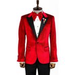 Bordo Sivri Yaka Simli Slimfit Damatlık Ceket - 52