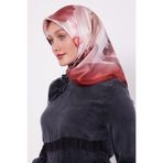 Bordo Soft Çiçek Desen Sura İpek Eşarp
