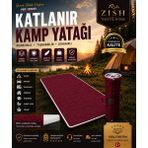 Bordo Taşınabilir Katlanır Yatak Karavan Kamp Yatağı Anne Yanı Yer Yatağı Misafir Yatağı - 150 x 200