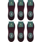 Bordo Ultra Lüks Görünmez 6'lı Bambu Erkek Çorap CRP375 - 41 - 44