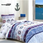 Boreas Home Dümen Pamuklu Tek Kişilik Nevresim Takımı - Açık Mavi - 160 x 220 cm