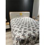 Boreas Home Gri Gül Kapitone Yatak Örtüsü Tek Kişilik - Antrasit - 160 x 220 cm