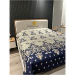 Boreas Home Gülce Çift Kişilik Çok Amaçlı Kapitoneli Yatak Örtüsü - Lacivert - 220 x 200 cm
