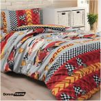 Boreas Home Kırmızı Araba Desenli Pamuklu Ranforce Tek Kişilik Nevresim Takımı - 160 x 220 cm - Sarı - Kırmızı