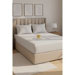 Boreas Home Natural Ranforce Çift Kişilik Lastikli Çarşaf ve Yastık Kılıfı Seti 180x200 cm Gri