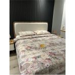 Boreas Home Pamuklu Çarşafı Lastikli Tek Kişilik Nevresim Takımı Rose - 160 x 220 cm - Krem
