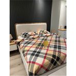 Boreas Home Premium Ekose Çarşafı Lastikli Çift Kişilik Nevresim Takımı - Bej - 200 x 220 cm