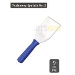 Börek Kesici Paslanmaz Çelik Pasta Spatulası Pizza Kesici Mavi Saplı No:2 Çap 9 Cm