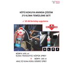 Börfh Klima Temizleyici Sprey Seti Araç Klima Köpüğü 400 ml + Koku Giderici 200 ml