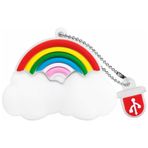 BORLTER CLAMP 64 GB USB Flash Sürücü Sevimli Karikatür Gökkuşağı Bulut Modeli Bellek Çubuğu, Öğrenciler ve Çocuklar için Hediye