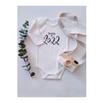 Born 2022 Uzun Kol Organik Baskı Bebek Body 2764-LMN, 9 Ay