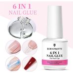Born Pretty 6 in 1 Çok Amaçlı Tırnak Yapıştırıcısı 15 ml UV Işığı ile Kullanıma Uygun