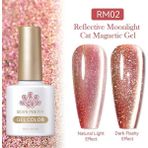 Born Pretty Moonlight Reflective Cat Magnetic Gel/Ay Işıltısı Reflective Kedi Gözü Kalıcı Oje(RM02)-10ml