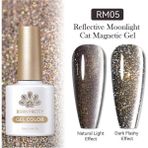 Born Pretty Moonlight Reflective Cat Magnetic Gel/ay Işıltısı Reflective Kedi Gözü Kalıcı OJE(RM06)-10ML - rm05