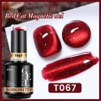 Born Pretty Red Cat Eye Gel/Kırmızı Kedi Gözü Kalıcı Oje(T067)-15ml
