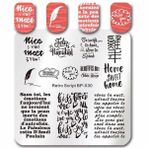 Born Pretty Stamper Desen Plakası Retro Scrıpt X30