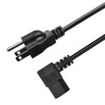 BornForcable 3 Uçlu Uzun Açılı Güç Kablosu 10ft Ağır Hizmet Tipi AC Kablolar forC13 Açı Tipi Kablo, 90 Derece Güç Kablosu, PC Monitör TV, 3 Pin Konektörü, Evrensel Güç Kablosu, Bilgisayar Sol Açı Güç Kablosu, 18