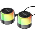 Borofone BP12 Rgb Işıklı 2 In 1 Bluetooth ve Aux Masaüstü Bilgisayar Hoparlörü - Çok Renkli