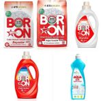 Boron 4 Kg Toz Çamşır Deterjan+Sıvı Deterjan Renkliler+Beyazlar 1.69 +Elde Yıkama Bulaşık Deterjanı