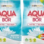 Boron AquaBor Matik Toz Çamaşır Deterjanı 12KG Beyazlar+Renkliler 80 Yıkama (2PK*6KG)