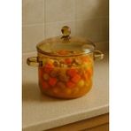 Borosilikat Cam Tencere 1.9 Lt Amber - Sarı