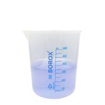 Borox Plastik Beher 600 Ml - Ölçü Kabı - Mavi Skala