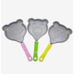 Bors Pembe-Yeşil-Sarı Şekilli Mini 3'lü Krep Tavası