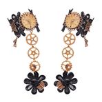 Borsgye Siyah Gerdanlık Dantel Bileklik Retro Bileklik Gotik Steampunk Gelin Parmaksız Bileklik Yüzük Kostüm Vintage Punk El Yapımı Dantel Eldiven Cadılar Bayramı Noel Düğün Partisi için - S366