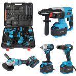 Börth 4 Lü Set Şarjlı Vidalama Somun Sökme Spiral Hilti