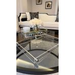 Boru Kulp 4-6 Kişilik Çay/kahve/söz/nişan Pleksi Sunum Tepsisi Gümüş Kulp 5mm Pleksi
