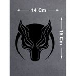 Börü Sticker - Gökbörü Kurt Hilal Sticker - Araba Oto Cam Motosiklet Karavan Sticker - 00238 15x14 Cm