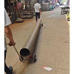 Boru Taşıma Arabası, Ağır Hizmet Tipi Çelik Boru Taşıma Arabası, Dolu Tekerlekler, Kolay Boru Kullanımı için Mobil Endüstriyel Taşıma Arabası (33 cm / 13 inç) - C