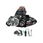 Boruit Led Kafa Feneri 3000Lm Xm-L T6 3000 Lümen 3 Mod Şarjlı Siyah