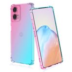 BORYA Motorola Moto G24 4G/Moto G04 için silikon kılıf, şeffaf, yumuşak, ipeksi, ultra ince, termoplastik poliüretan, darbeye dayanıklı, çizilmeye karşı dayanıklı, zarif renkli, gradyan koruyucu