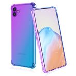 BORYA Samsung Galaxy A05 4G için silikon kılıf, şeffaf, yumuşak, ipeksi, ultra ince, termoplastik poliüretan, darbeye dayanıklı, çizilmeye karşı dayanıklı, cep telefonu kılıfı, zarif, renkli, gradyan