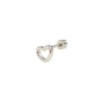 BOŞ KALP GÜMÜŞ TRAGUS PIERCING - RODYUM BEYAZ