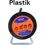 Boş Plastik Seyyar Kablo Makarası 4 Gözlü