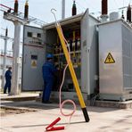 Boşaltma Çubuğu, 10kV Elektrikli Deşarj Çubuğu - Bakır Tel ve Kancalı 1m Anti-Statik Çubuk, Topraklama için Epoksi Reçine, Statik Eliminasyon ve Elektronik Ekipman (Yeşil)